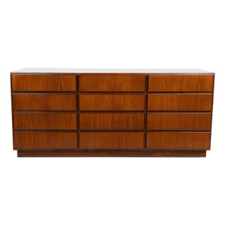 Rosewood 12 Drawer Dresser by Komfort For Sale