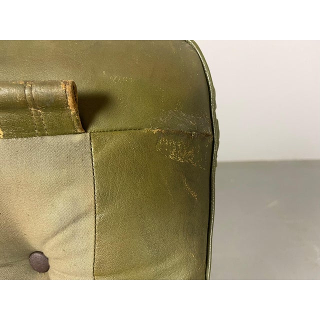 Vintage Scandinavian Two-Seater Ry-Wing Lounge Sofa in Olivegreen Leather by Elsa and Nordahl Solheim for Rybo Rykken & Co, 1960s For Sale - Image 13 of 18