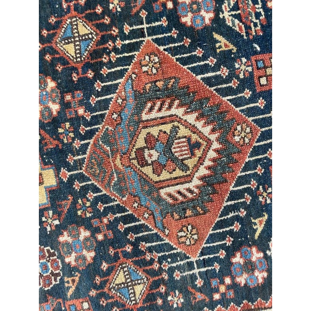 1920s ANCIENT Nomadic Northwest Persian Karaja Runner Rug 3.2 x 13.5 For Sale - Image 5 of 13