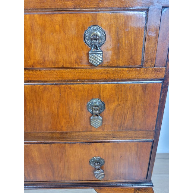 Vintage Secretaire in Teak and Leather, 1930s For Sale - Image 12 of 18