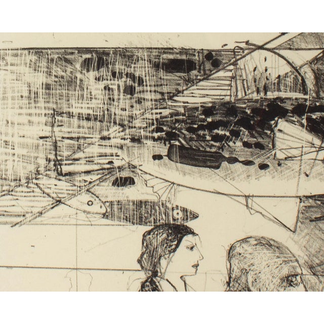 1980s 1989 “Profiles” Lithograph Print by James G. Davis For Sale - Image 5 of 7