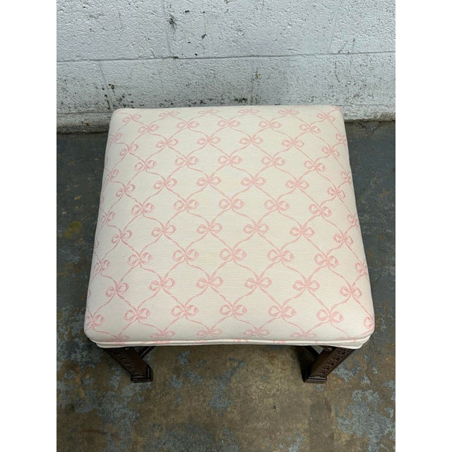 1980s 1980s Chinese Chippendale Style Pair of Benches Attributed to Baker Furniture For Sale - Image 5 of 6