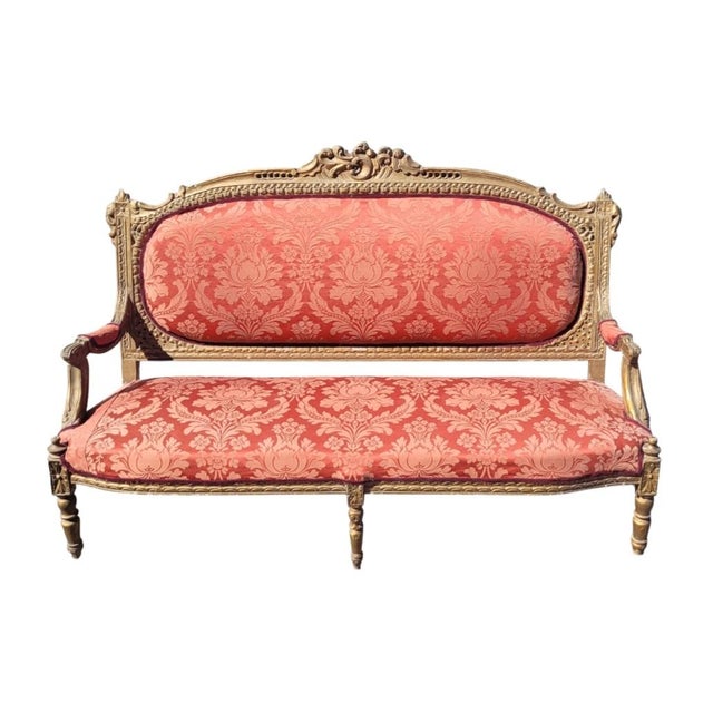 Antique Imperial Style French Rococo Settee For Sale - Image 11 of 12