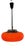 Vintage Italian Space Age Pendant Lamp in Orange by Guzzini for Meblo, 1970s For Sale