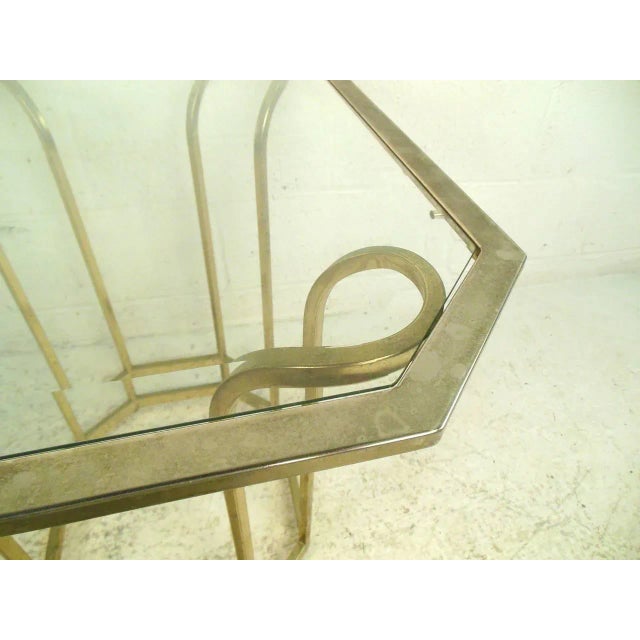 Mid-Century Brass Tulip Form End Tables - a Pair For Sale - Image 4 of 8