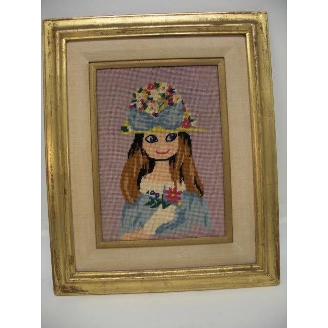 A perfect accent for cottagecore, bohemian, or eclectic interiors, the charm of handcrafted vintage needlepoint features a...