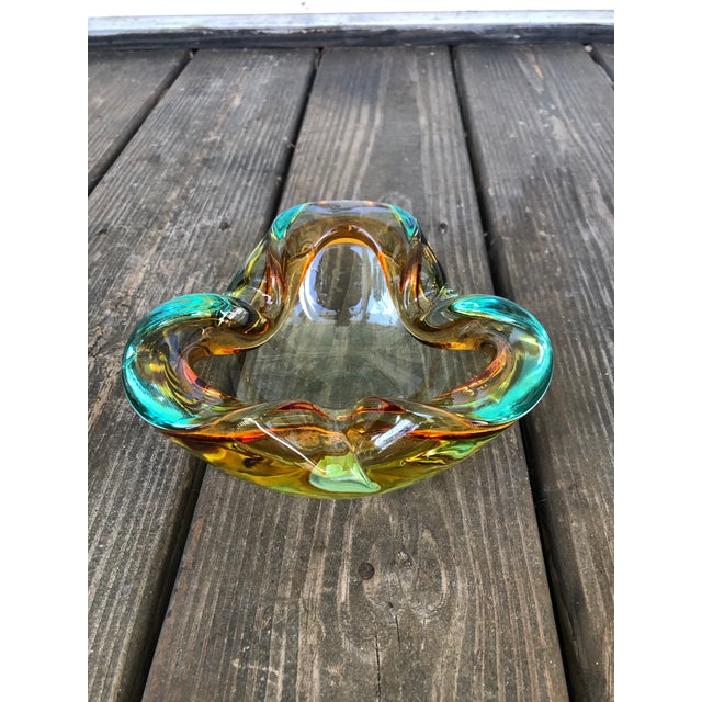 Mid Century Murano olle Art Glass Bowl For Sale - Image 10 of 13