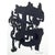 13.5" by 16.7" Black and White Abstraction #8 - One-of-a-Kind High-End White Wood Shadow Box Framed Original Painting / Robert Motherwell For Sale - Image 4 of 4