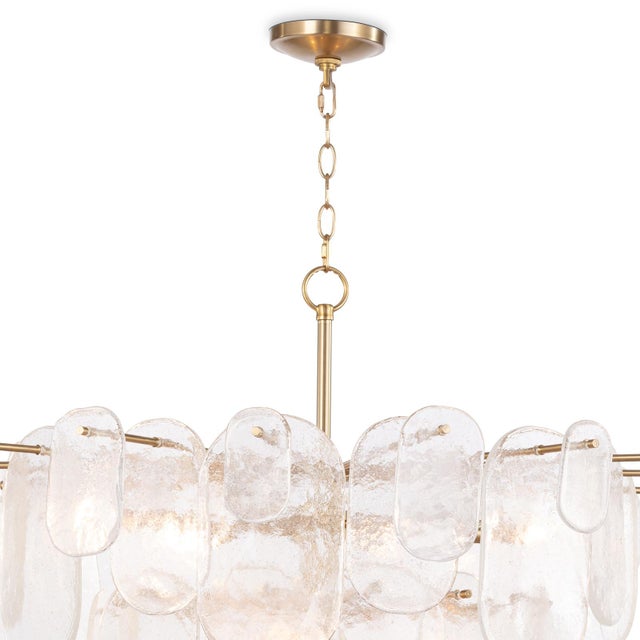 Modern Regina Andrew Echo Glass Chandelier, Natural Brass For Sale - Image 3 of 7