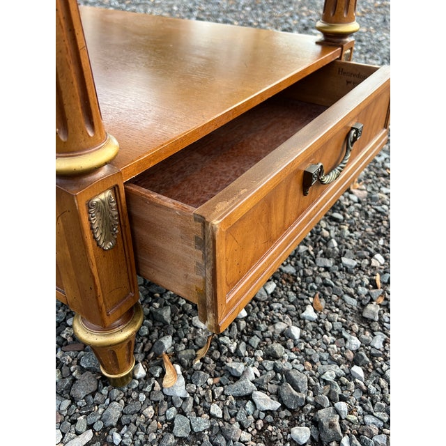 Brown Vintage Henredon French Regency Side Tables - A Pair For Sale - Image 8 of 12