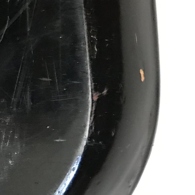 Vintage Japanese Black Lacquer Rectangular Tray With Birds and Bamboo Leaves For Sale - Image 9 of 12