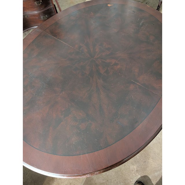 1970s Drexel Chippendale Mahogany Round Pedestal Dining Table For Sale In Washington DC - Image 6 of 10