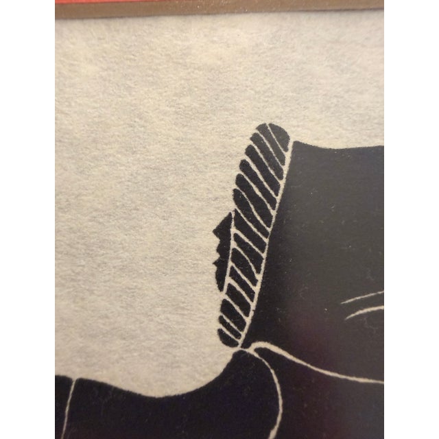 Wood 1970s Henry Napartuk Inuit Soapstone Relief Print, Signed For Sale - Image 7 of 7