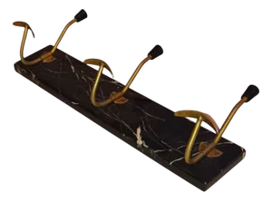 Vintage Coat Rack in Brass and Metal