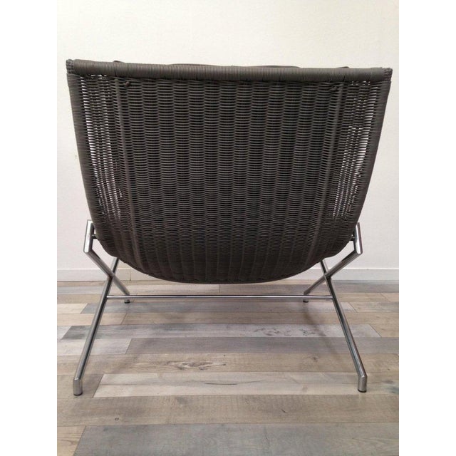 Set of Des2021 Chair and Ottoman attributed to Gerard van den Berg for Rohe Noordwolde, 1980s For Sale - Image 6 of 9