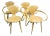 Set of 4 Vintage Norman Cherner 1958 Red Wood Pretzel Chairs For Sale