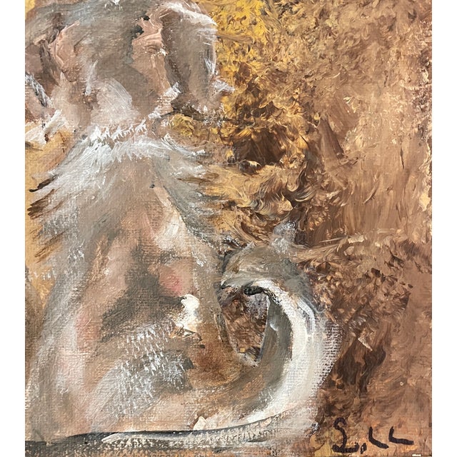 Contemporary 1990s Dog and Cat Oil Painting For Sale - Image 3 of 5