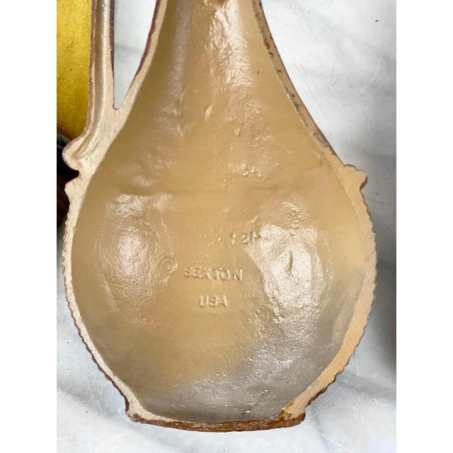 Metal Mid-Century Modern Kitchen Ewer Bottle Wall Hanging Sculptures - Set Of For Sale - Image 7 of 8