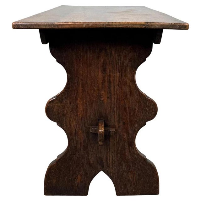 2000 - 2009 Antique English Oak Refectory Dining Table For Sale - Image 5 of 7