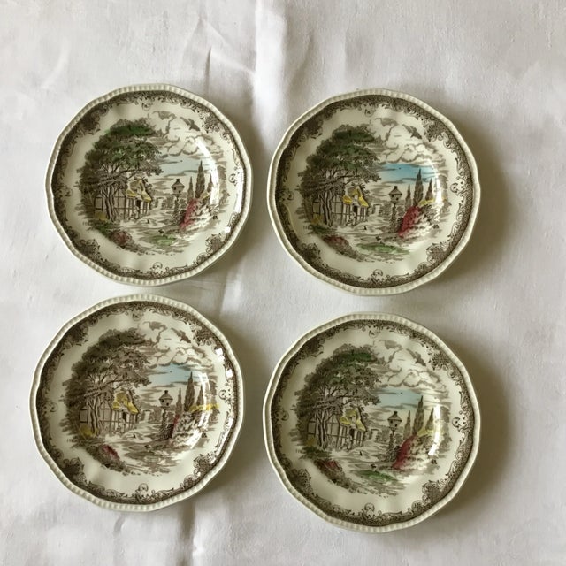 Ceramic Kensington Ironstone Made in England “Shakespeare’s Sonnets” Cereal Bowls - Set of 4. In Good Condition. For Sale - Image 7 of 7
