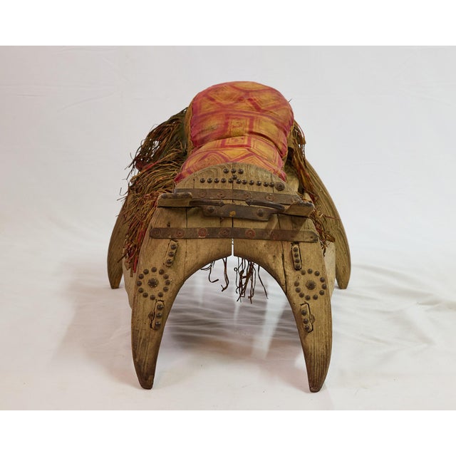 Moroccan Antique Camel Saddle For Sale - Image 3 of 12