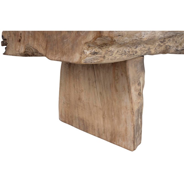 Bleached Organic Form Lychee Wood Coffee Table For Sale In Dallas - Image 6 of 6