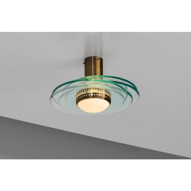 Brass and Glass 2079 Ceiling Lamp by Max Ingrand for Fontana Arte, Italy, 1960s For Sale - Image 13 of 17