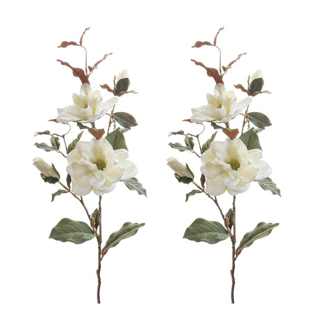 2020s Magnolia Floral Spray (Set of 2) For Sale - Image 5 of 5
