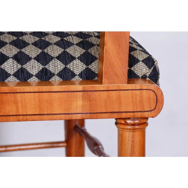 Biedermeier Armchair in Cherrywood and Ebony, Vienna, Austria, 1820s For Sale - Image 4 of 12
