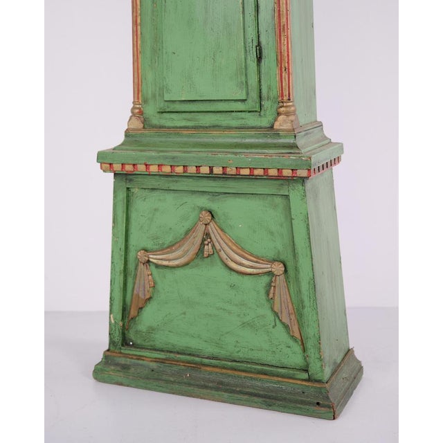 Wood Green Frøken Longcase Clock from Bornholm, 1790s For Sale - Image 7 of 13
