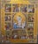 Antique Russian Icon 19C of the Resurrection , Feasts and Festivals of the Orthodox Calendar. Painted with Gold Leaf ....