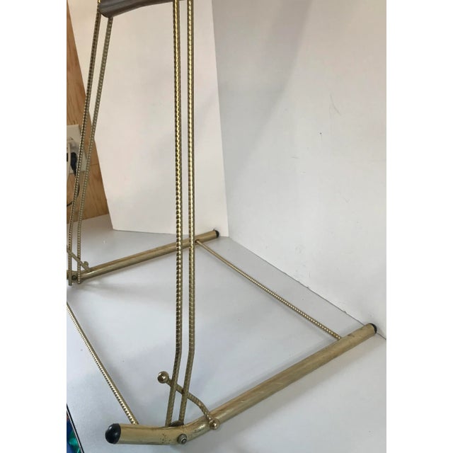 Mid Century Lee Rowan 24k Plated and Teak Valet For Sale - Image 10 of 13