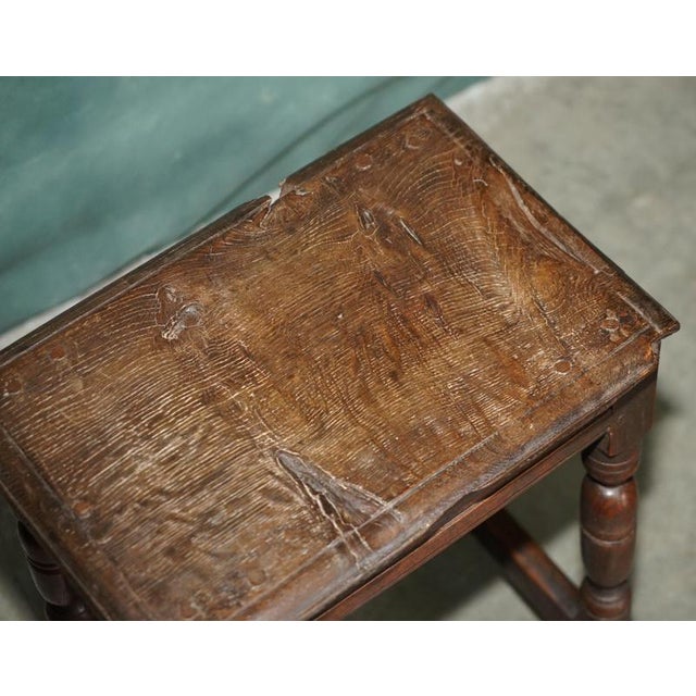Mid-17th Century English Oak Joint Stool For Sale - Image 6 of 18