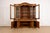 1960s Karges French Regency Louis XVI Burled Walnut Lighted Breakfront Bookcase Cabinet, Newly Refinished For Sale - Image 5 of 12