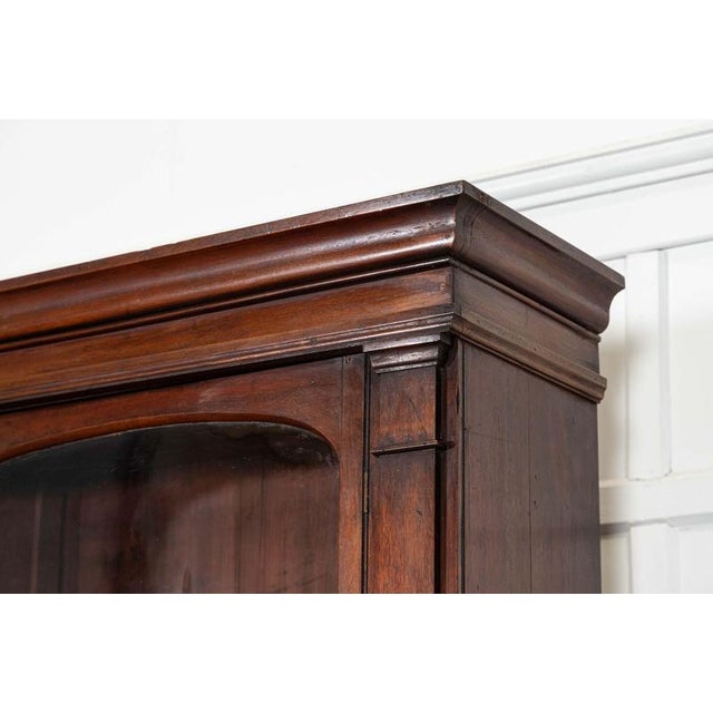Large English Glazed Mahogany Bookcase, 1880s For Sale - Image 11 of 16
