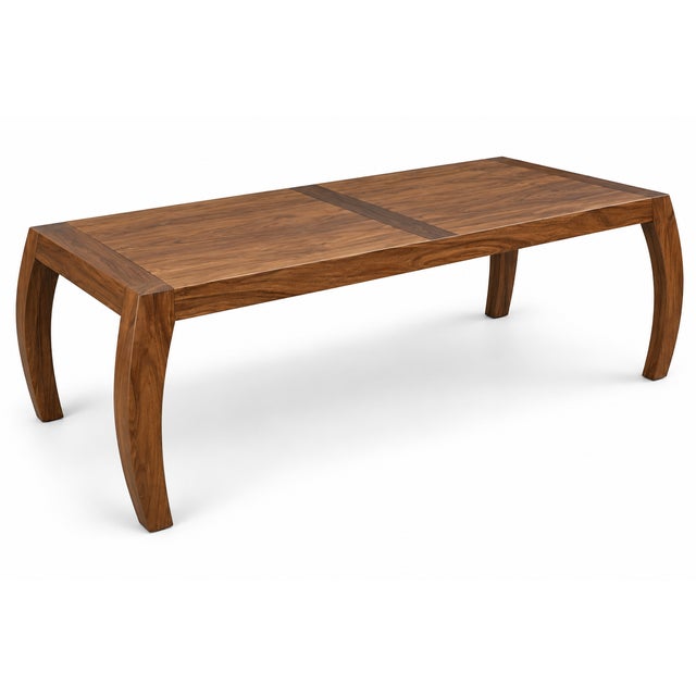 1980s Large Modern Dining Table With Beautiful Walnut Finish For Sale - Image 5 of 6