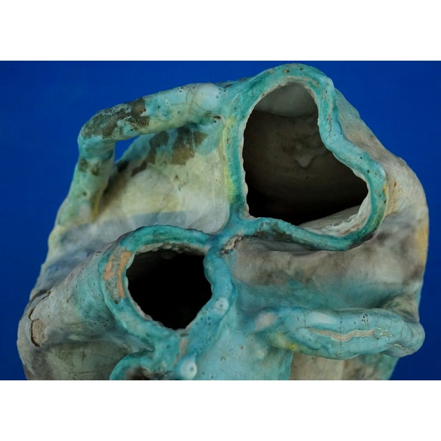 Acid-Treated Majolica Ceramic Vase by Icav Icam Giordano Vietri, Italy, 1930s For Sale - Image 14 of 18