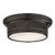 Visual Comfort Signature Siena Small Flush Mount in Bronze with White Glass For Sale