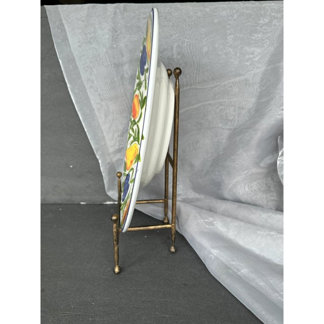 Large Decorative Italian Ceramic Table Centerpiece Fruit Bowl For Sale In New York - Image 6 of 12