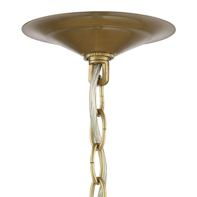 Reverie Brass and Crystal 3-Light Circular Contemporary Chandelier For Sale - Image 4 of 8