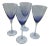 Vintage Tall Blue Fade Crystal Wine/Water Glasses- Set of 4 For Sale