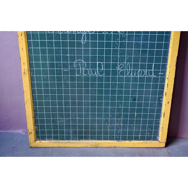 Vintage Wooden Double-Sided Gridded School Board, 1950s For Sale - Image 6 of 9