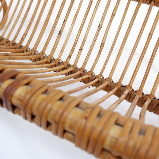 Vintage Dutch Rattan Magazine Rack, 1960s For Sale - Image 9 of 14