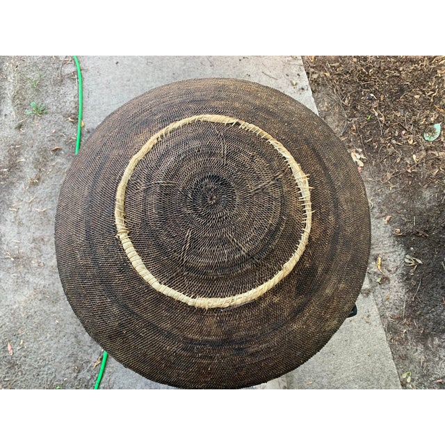 Set of 4 Large Vintage Zambian Makenge Tree Root Baskets - 23" to 24" For Sale - Image 12 of 12