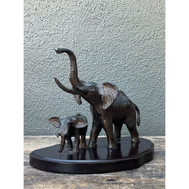 Vintage Bronze Elephant Family For Sale - Image 4 of 12
