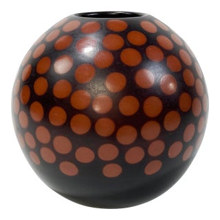 Peruvian Chulucanas Folk Art Pottery Vessel For Sale