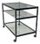 Italian Modern Cart in Steel and Glass, 1970s For Sale
