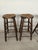 Tan Brutalist Stools in Wood and Straw, 1950s, Set of 4 For Sale - Image 8 of 15