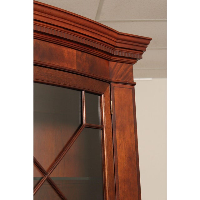 Baker Historic Charleston Collection Large Mahogany Bow Front China Cabinet For Sale - Image 16 of 18