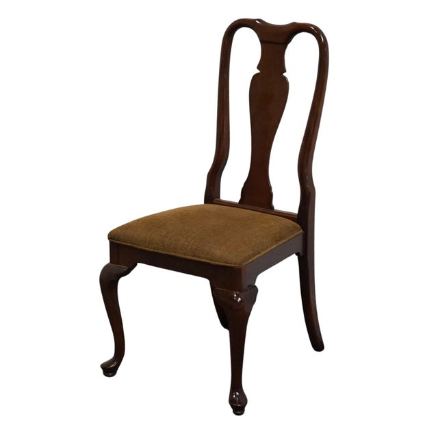HICKORY WHITE Solid Mahogany Traditional Queen Anne Style Splat Back Dining Side Chair 40" High 21" Wide 21" Deep Seat:...